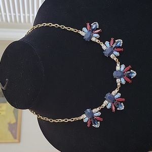 J Crew Multicolor  Flowet Statement Necklace